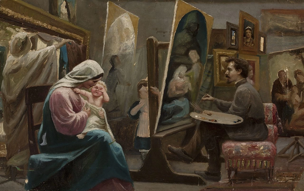 Henryk Siemiradzki - Autoritratto nello studio, Museo nazionale di Varsavia